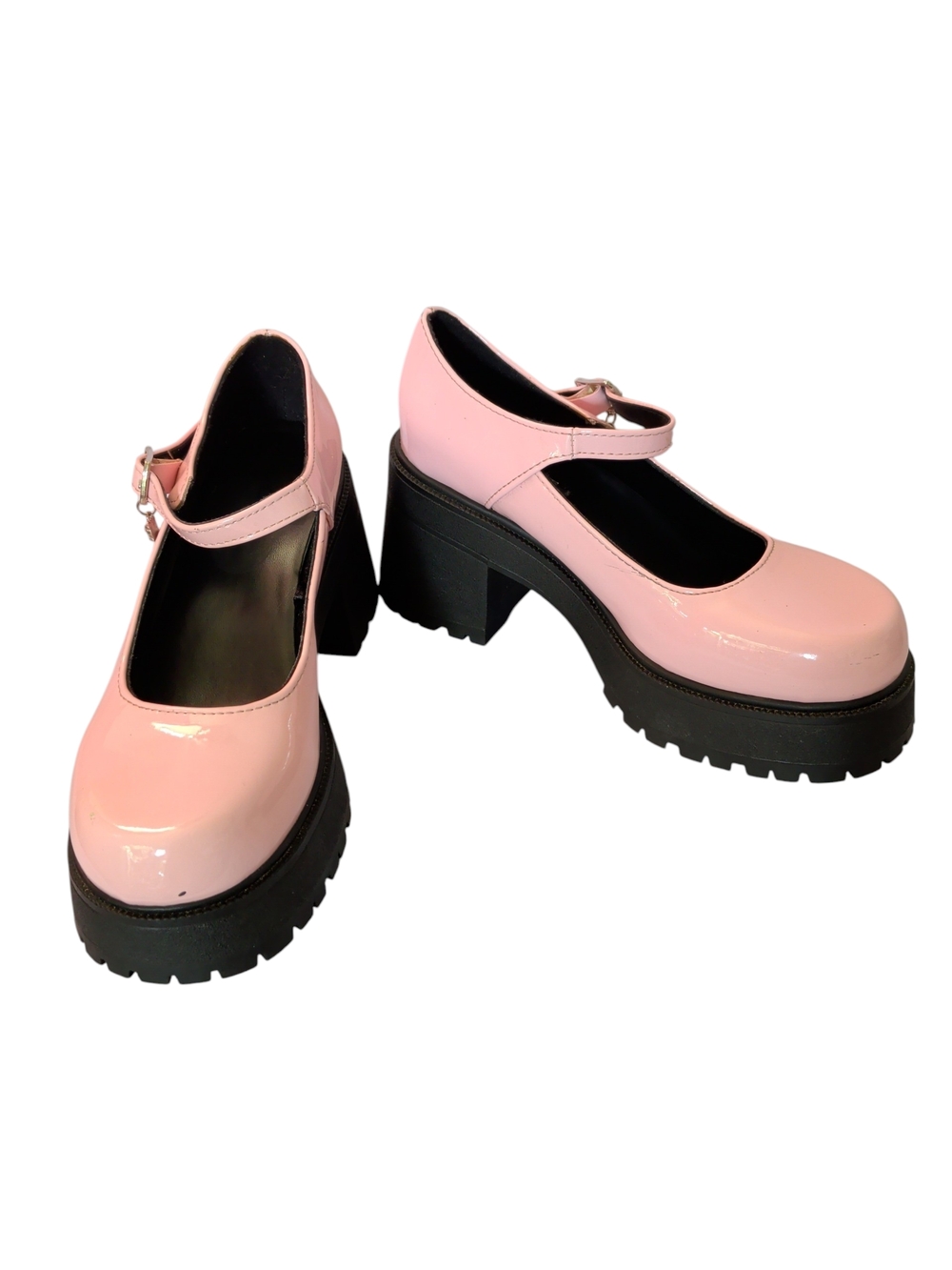 SODA Pink Patent Platform Mary Janes - Size 6 - Chunky Y2K Goth Shoes